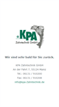 Mobile Screenshot of kpa-zahntechnik.de